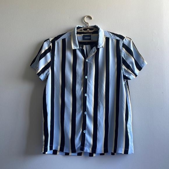 Blue Striped Button Down XL Kolby - Picture 2 of 9